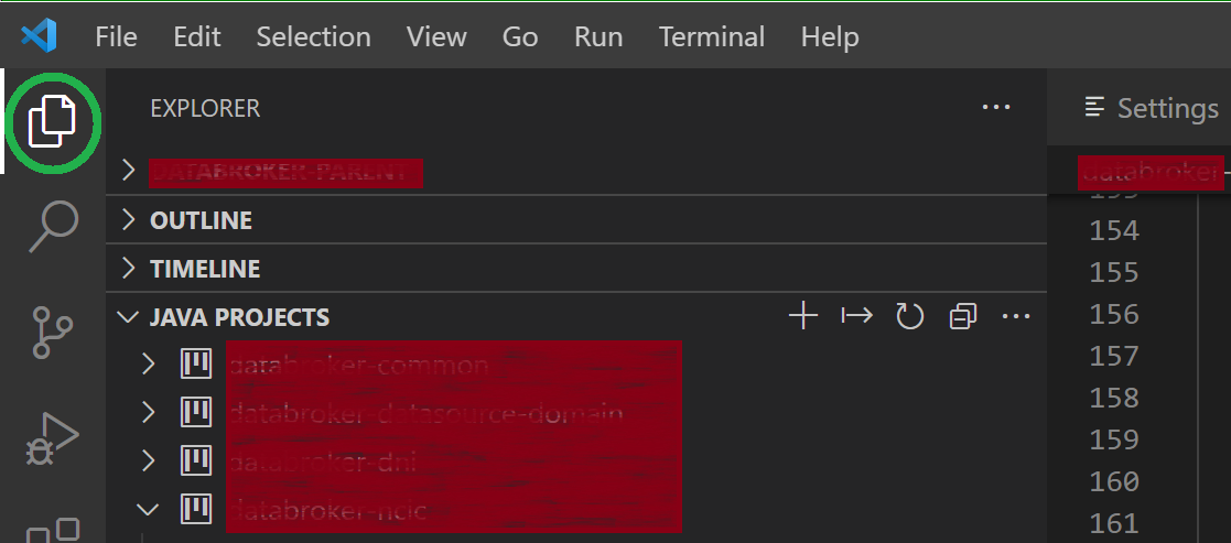 Extensions window showing Java Extensions